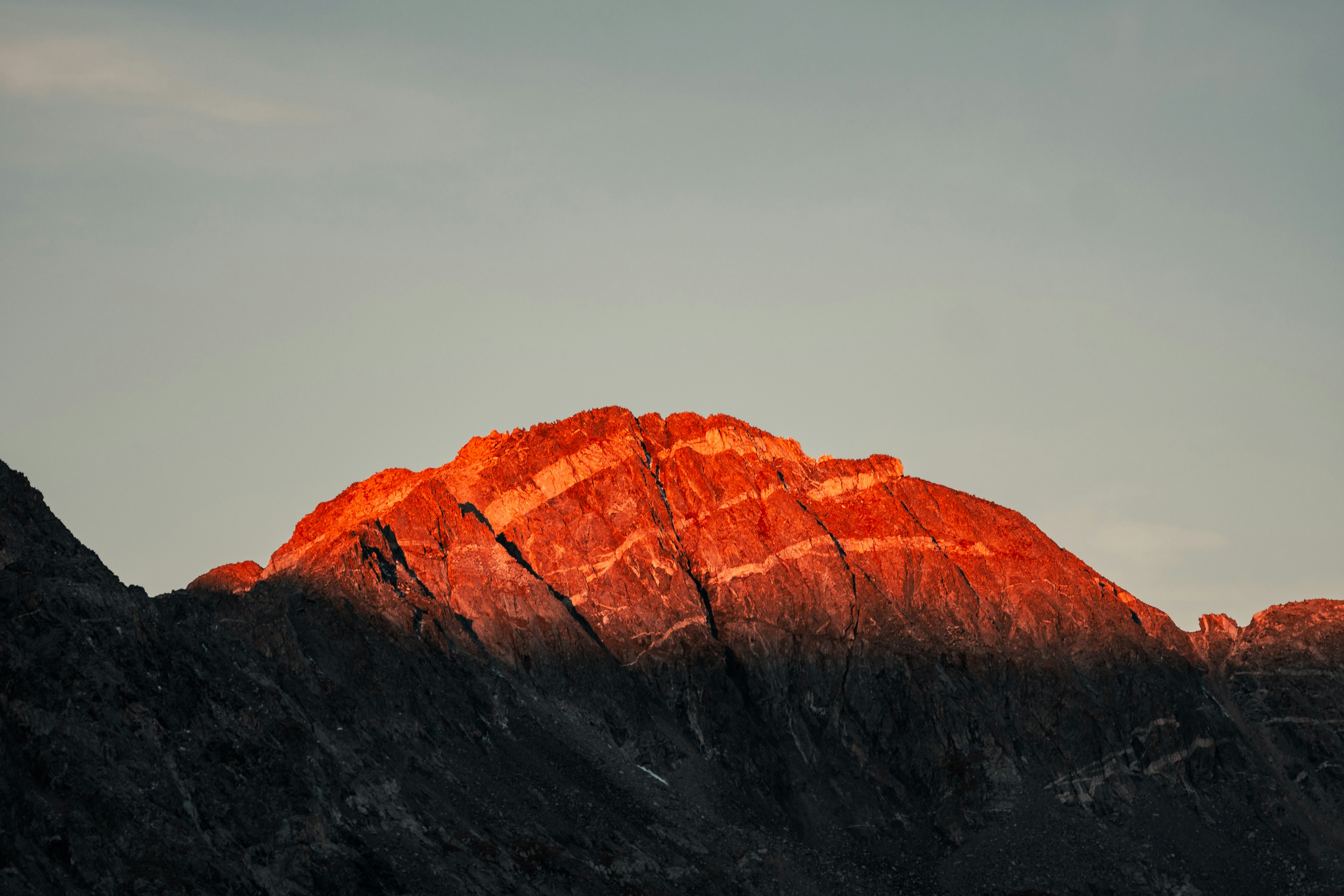 Mountain peaks at sunrise